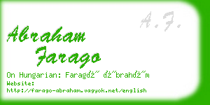 abraham farago business card